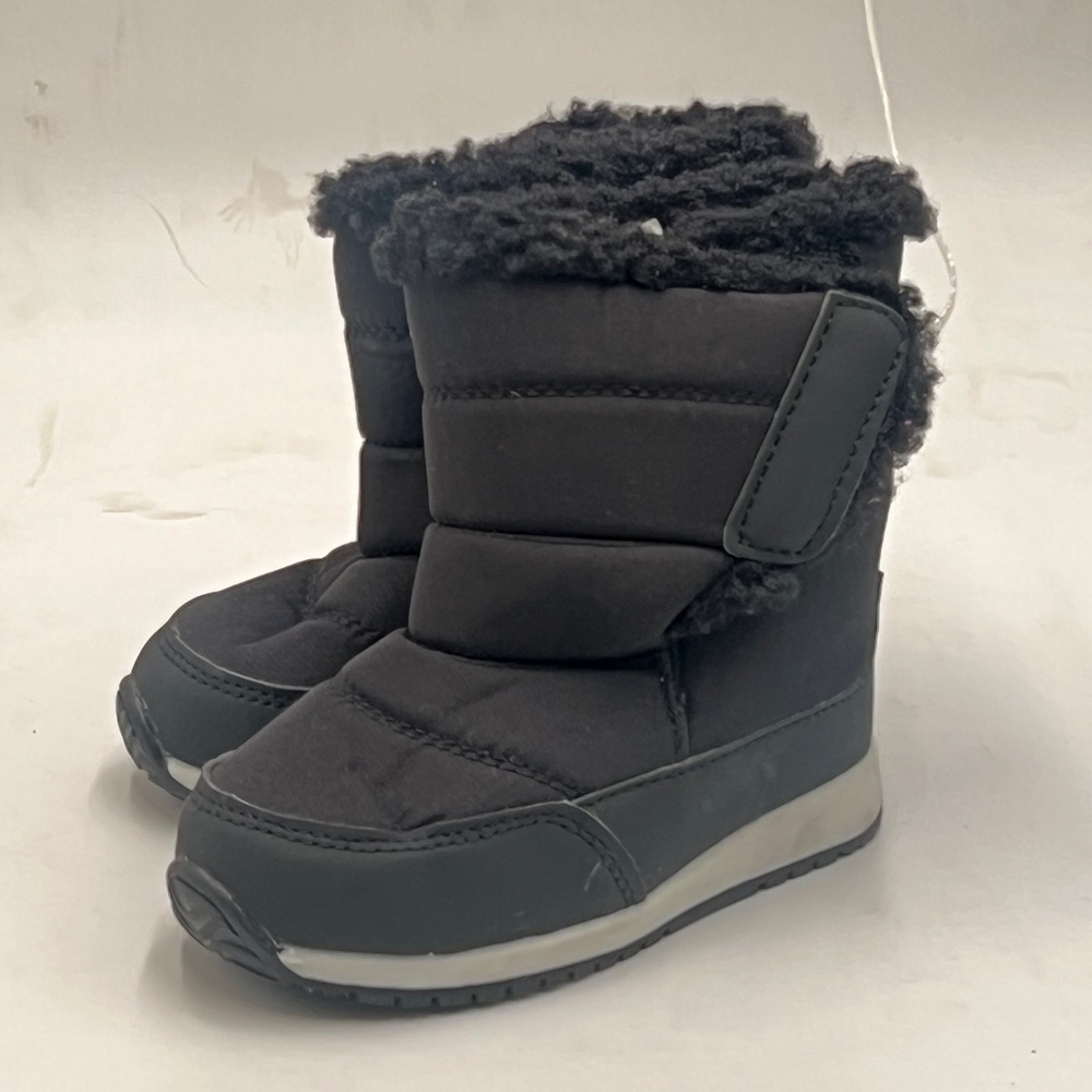 Toddler Black Furry Winter Boots